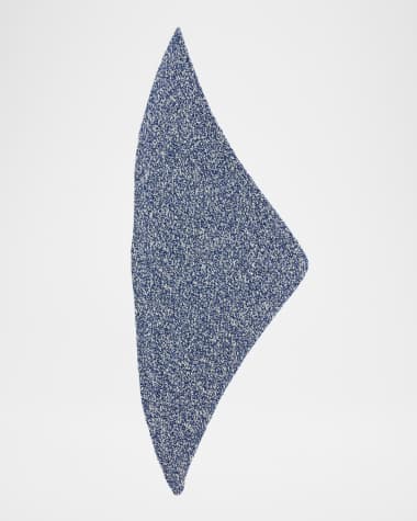 THE ROW Hodge Cashmere Knit Triangle Scarf