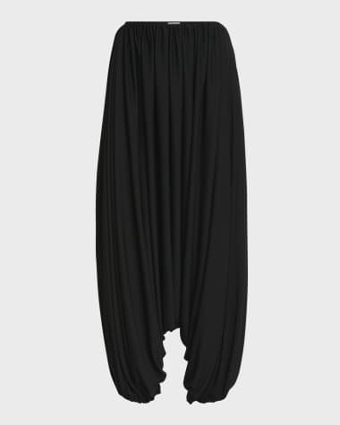 Loewe Draped Wide-Leg Harem Trousers