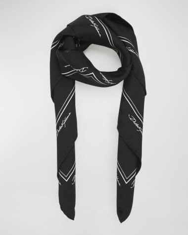 Dolce&Gabbana DG Monogram Jacquard Silk Twill Scarf