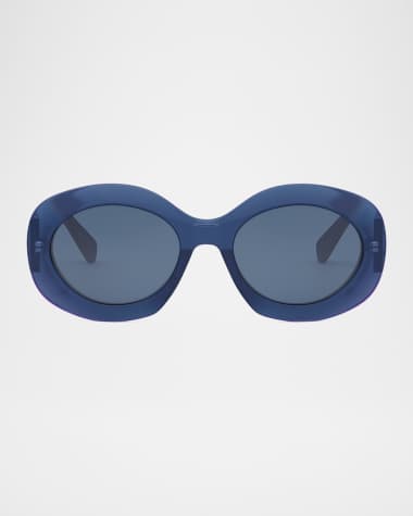 Celine Triomphe Round Acetate Sunglasses
