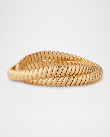 Roxanne Assoulin Double Cobra Gold-Tone Bracelet