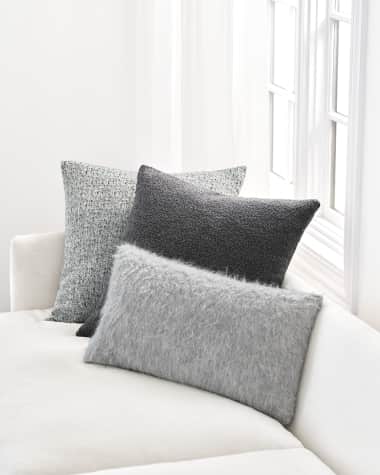 Eastern Accents Oberon Tweed Decorative Pillow, 22" Square Lobos Slate Boucle Decorative Pillow, 22" Square