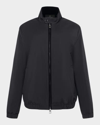 Gorski Men's Lamb Shearling Lined Bomber Jacket
