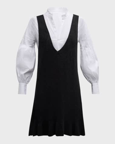 Cinq a Sept Greysen Pinafore Combo Knee-Length Dress
