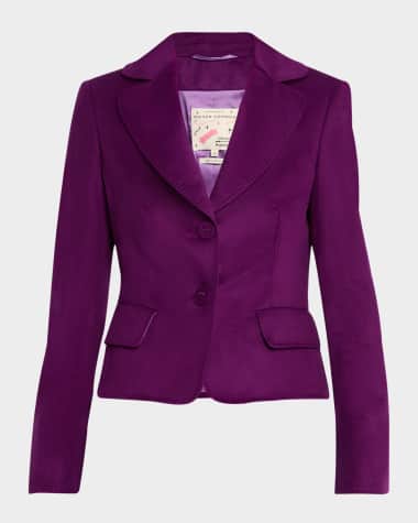 Maison Common Topstitched Single-Breasted Jacket
