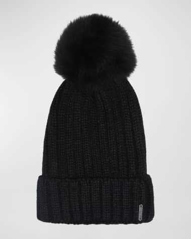 Gorski Select Knit Beanie with Lamb Pom