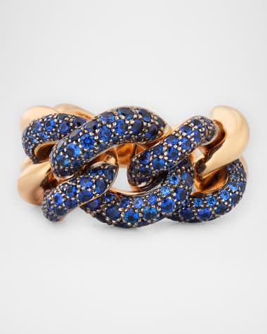 Pomellato Catene 18K Rose Gold Sapphire Ring