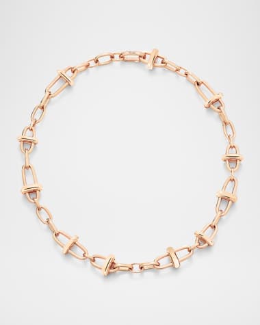Pomellato Iconica 18K Rose Gold Banded Chain Necklace