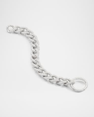 Pomellato Catene 18K White Gold Full Diamond Pave Bracelet