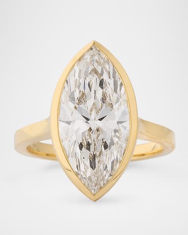 Neiman Marcus Lab Grown Diamonds Lab Grown Diamond 14K Yellow Gold Marquise Cut Solitaire Ring, 6.00tcw