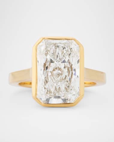 Neiman Marcus Lab Grown Diamonds Lab Grown Diamond 14K Yellow Gold Radiant Cut Solitaire Ring, 4.00tcw
