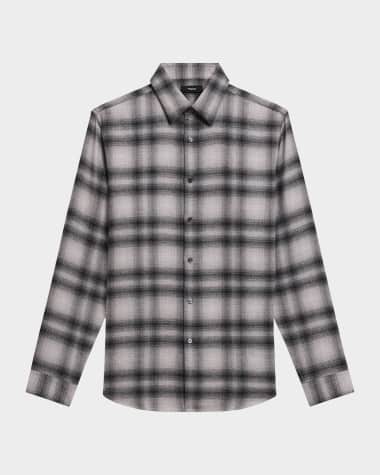 Theory Men's Irving Soft Plaid Sport Shirt