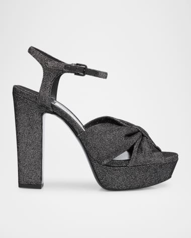 Jimmy Choo Heloise Glitter Knot Platform Sandals