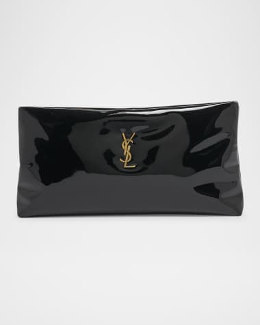 Saint Laurent Calypso YSL Long Clutch Bag in Patent Polyurethane
