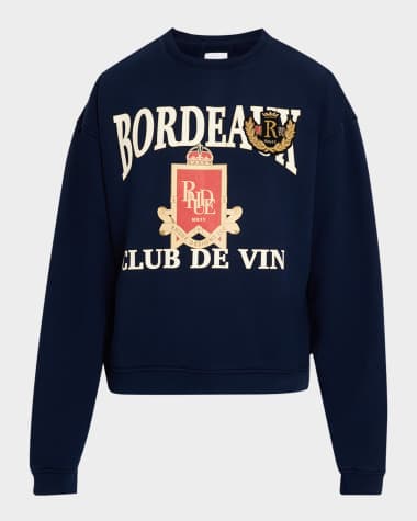 Rhude Men's Bordeaux Crew Sweatshirt