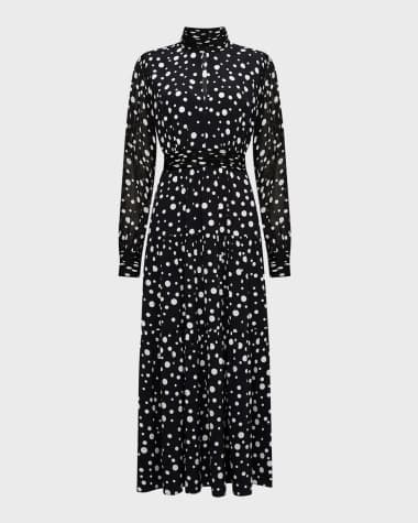 Diane von Furstenberg Sai Tiered Polka-Dot Midi Dress