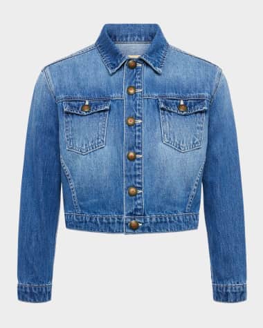 L'Agence Koda Cropped Denim Jacket