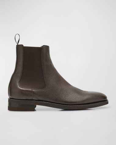 Bally Men's Saffron Grained Leather Chelsea Boots