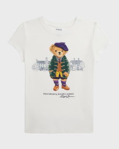 Ralph Lauren Girl's T-Shirt W/ Classic Mascot, Size 2-6X Girl's T-Shirt W/ Classic Mascot, Size S-XL