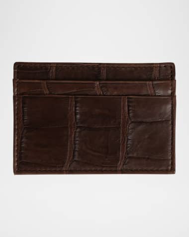 Abas Men's Soft Alligator Leather Card Holder