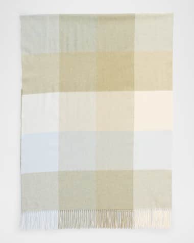 Johnstons Of Elgin Cashmere Check-Print Scarf