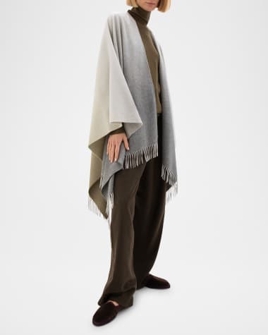 Johnstons Of Elgin Ombre Cashmere Fringe Cape