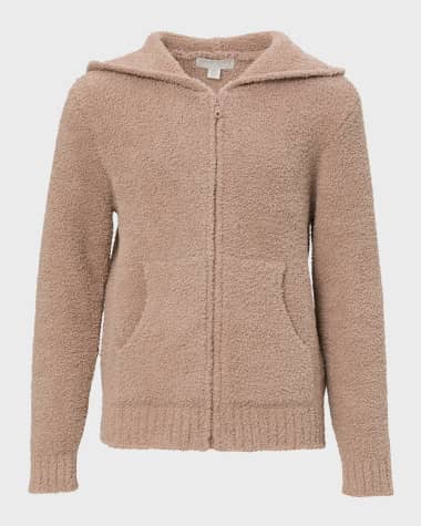 Barefoot Dreams Kid's CozyChic Textured Hoodie, Size 6-14