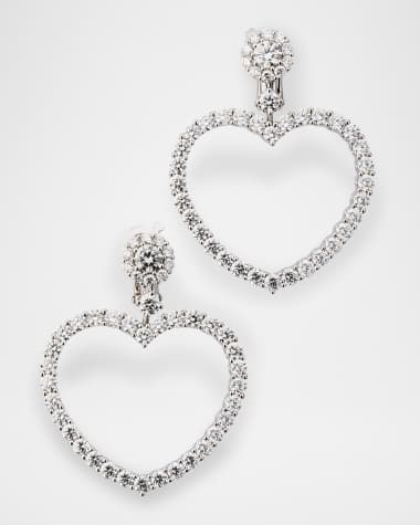 Chopard 18K White Gold L'Heure Du Diamant Small Heart Earrings