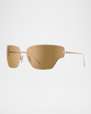 Loewe Signature Metal & Nylon Shield Sunglasses