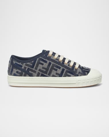 Fendi Domino FF Chenille Jacquard Low-Top Sneakers