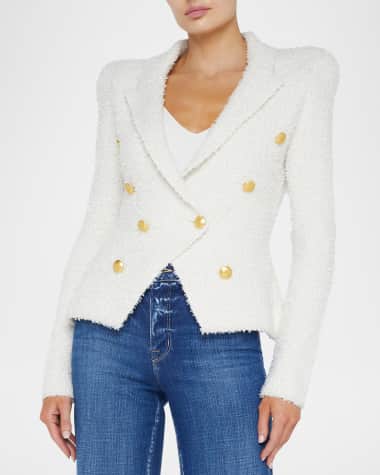 L'Agence Bethany Tapered Knit Blazer
