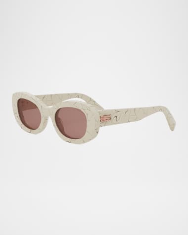 BVLGARI B.ZERO1 Oval Acetate and Nylon Sunglasses