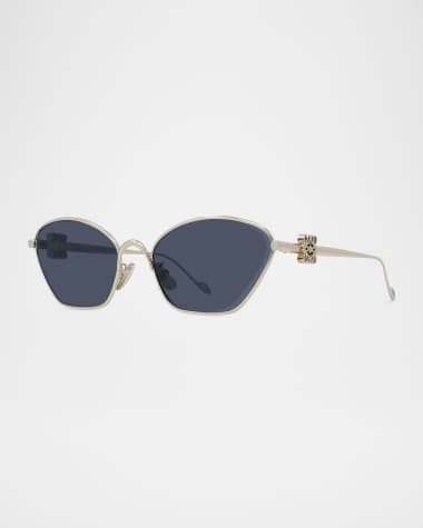 Loewe Men's LW40115UM Metal Cat-Eye Sunglasses
