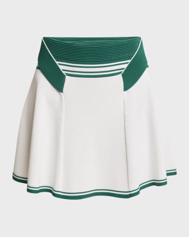 CASABLANCA Tennis-Inspired Draped Skirt