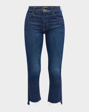 MOTHER Lil' Insider Crop Step Fray Jeans