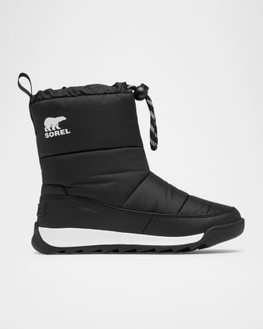 Sorel Kid's Whitney II Waterproof Puffy Nylon Winter Boots, Kids