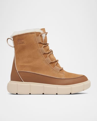 Sorel Kid's Explorer III Iridescent Calf Suede Boots, Kids