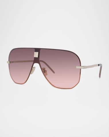 Givenchy 4GEM Metal Aviator Sunglasses