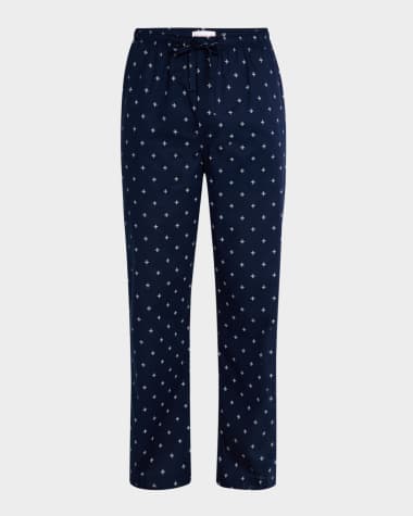 Derek Rose Men's Nelson Cotton Rope-Print Lounge Pants