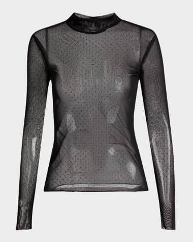 Cout De La Liberte Ayla Metallic Dot Long-Sleeve Top