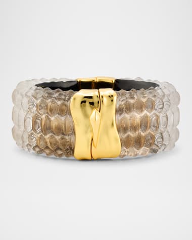 Alexis Bittar Serpent Lucite Wide Hinge Bracelet