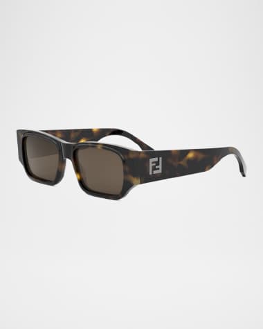 Fendi Men's FF Squared Rectangle Sunglasses
