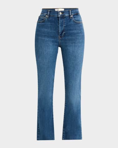 FRAME Le High Straight Raw Fray Jeans