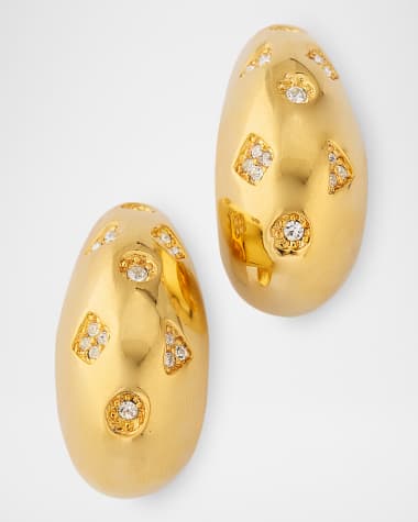 Elizabeth Cole Bettina Crystal Hoop Earrings