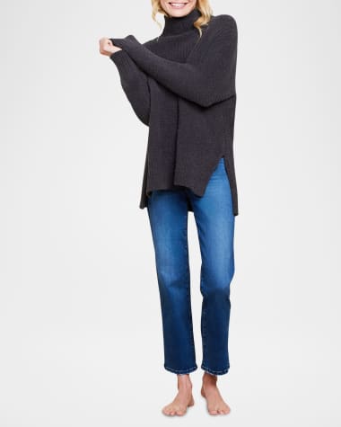 Barefoot Dreams CozyChic High-Low Turtleneck Pullover
