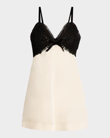 LoveShackFancy Ganette Velvet Mini Dress