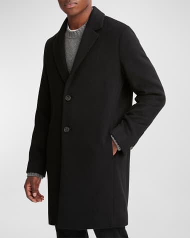 Vince Men's Classic Wool-Blend Topcoat