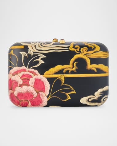 Silvia Furmanovich 18K Yellow Gold Marquetry Tibetan Rose Clutch