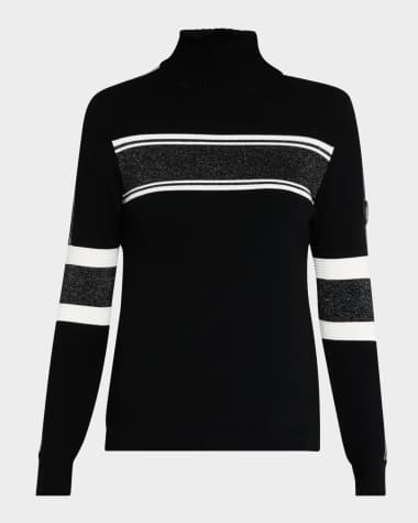 Bogner Lissa Stripe Wool Turtleneck Sweater