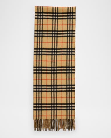 Burberry Men's Reversible Cashmere Check Scarf